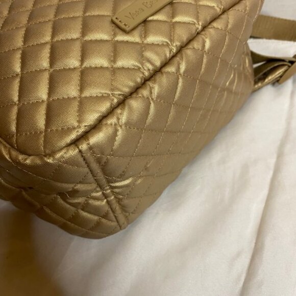 Vera Bradley Small Backpack, Champagne Gold Pearl (NEW) - Picture 6 of 8